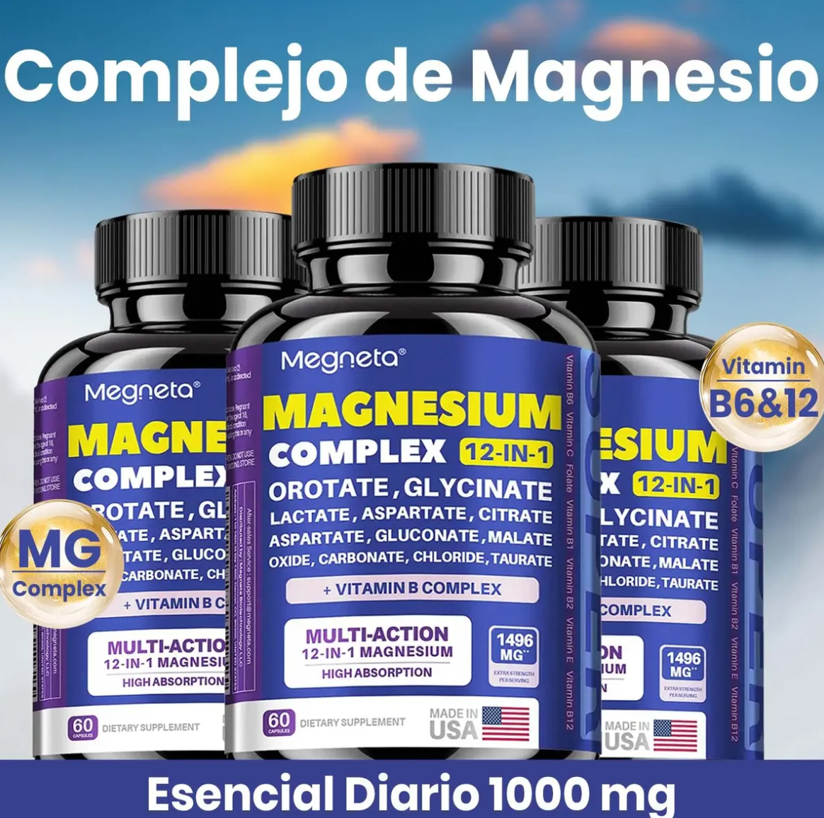 Magnesio 12 en 1, etiqueta